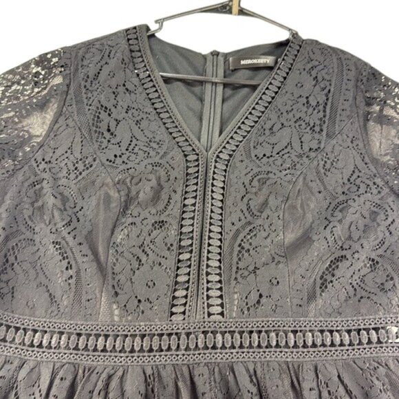 Merokeety Maxi Dress Black Lace Lined Sleeveless Women’s XL - Picture 2 of 5